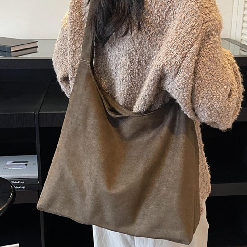 Retro matte big bag women's new autumn shoulder bag high value texture commuter tote bag large capacity