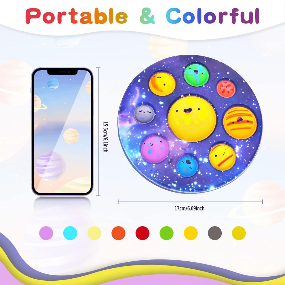 vita dennis Popping Its Fidget Toy, Planetary Finger Push Bubble, Eight Planets Sensory Fidget Toys for Kids and Adults, Autism Special Needs Relieve