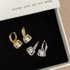 Sweet Girl Exquisite Zirconia Cat Ear Studs with High-End Appeal and Unique Fashion Design.