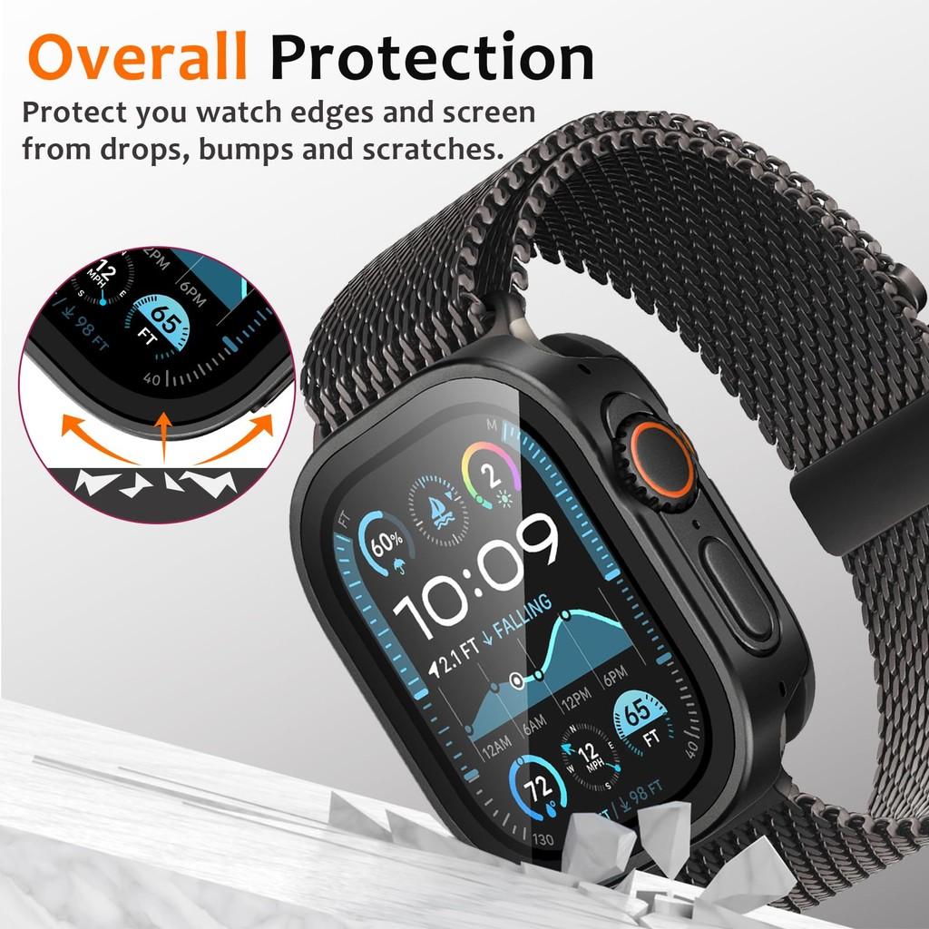 Custodia in Metallo Impermeabile Lega di Alluminio Custodia Protettiva Completa per Apple Watch Ultra 3 49mm 11 10 46 42mm Per Iwatch 987654SE 44 45MM