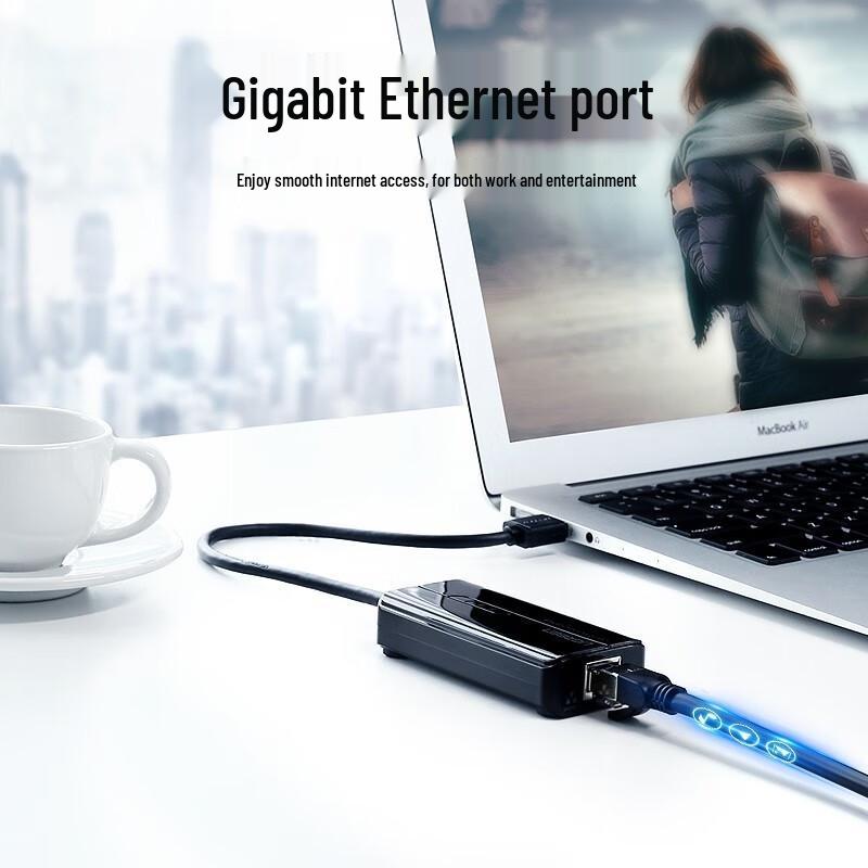 Ugreen USB 3.0 to Gigabit Ethernet Adapter with Hub (CN version)