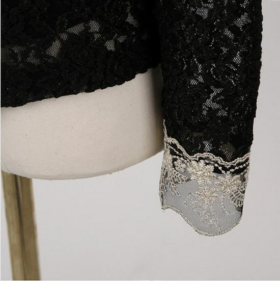 New Plus Size Korean Slim Fit Lace Shirt for Women