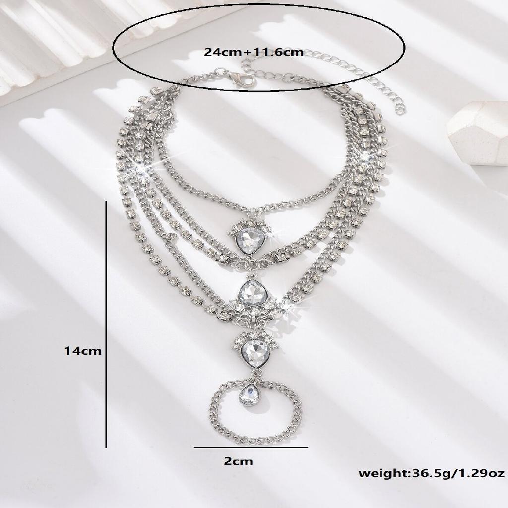 1PC Fashion Multi Layer Copper Claw Chain Water Drop Foot Chain Outdoor Tourism Beach Banquet Party Festival Gift-806011