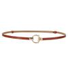 Leather Womens Thin Waist Belt With Metal Clasp For Dress Accessories