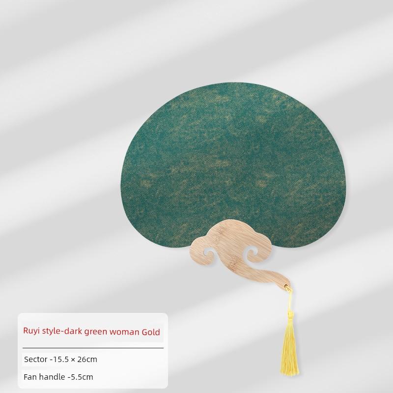 Thickened Xuan Paper Fan Surface Circular Fan Double-Sided Blank Paper Fan Painting Heart Card Paper DIY Kids Handmade Fan Painting Brush