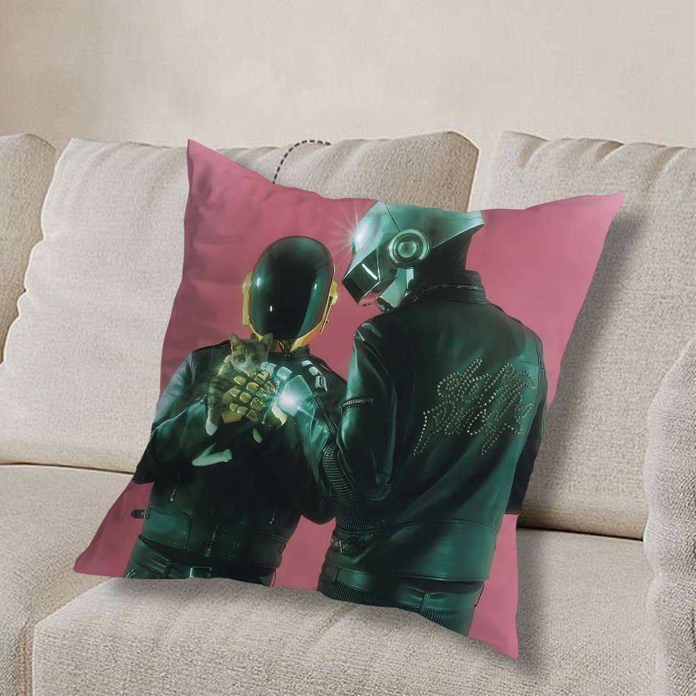COOL FRA Daft Punk band Pillow Case Sofa Living Room Bedroom Headboard Backrest Cushion Square Cushion Nap Time