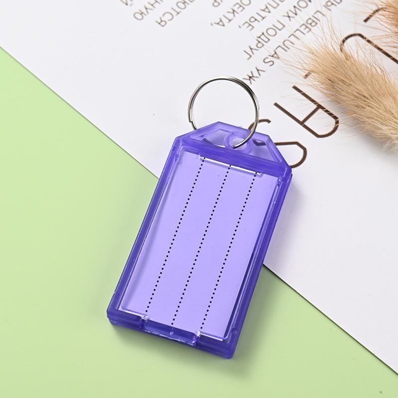 10-50pcs Colorful Plastic Keychain Key Tags Label With Split Ring For Diy Numbered Name Baggage Tag Id Label Name Tags