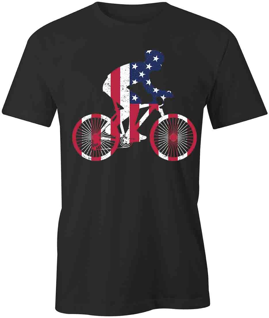 AMERICAN FLAG BICYCLE TShirt Tee Short-Sleeved Cotton CLOTHING BIKE S1BSA68 XXL