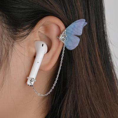 Airpods İçin Küpe Askısı Kulaklık Tutucu Klipsler Klipsli Kayıp Önleyici Kelebek Kulak Klipsi Kadınlar İçin Ins Tarzı Kayıp Önleyici Kablosuz Kulak Kancası