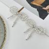 Spilla con Fiocco in Resina Elegante con Perle Finte Clip per Orlo dei Pantaloni Catena Leggera per Polsini per Outfit Casual