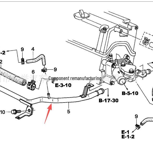 19510-RAA-A00 Cast Iron Thermostat Pipe for Accord