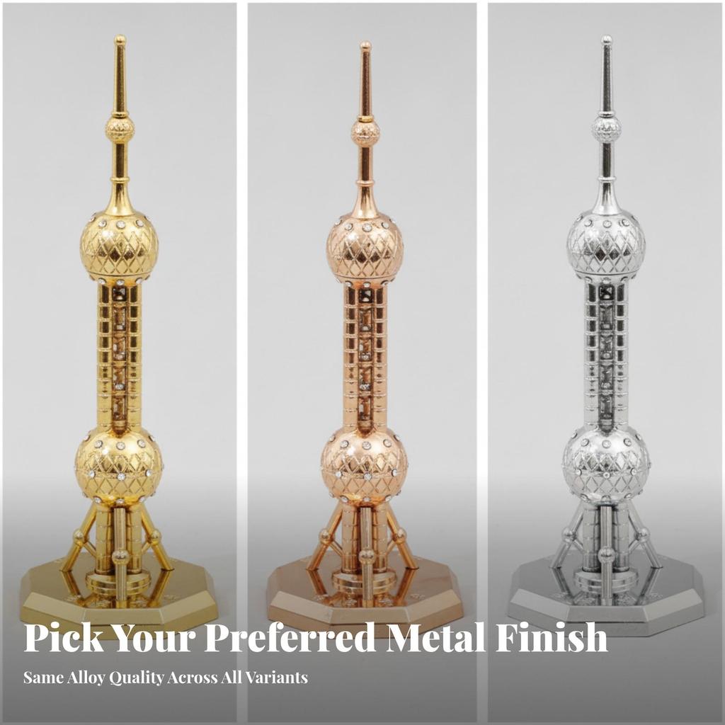 Oriental Pearl Spire Model Compact Shanghai Building Freestanding for Desk