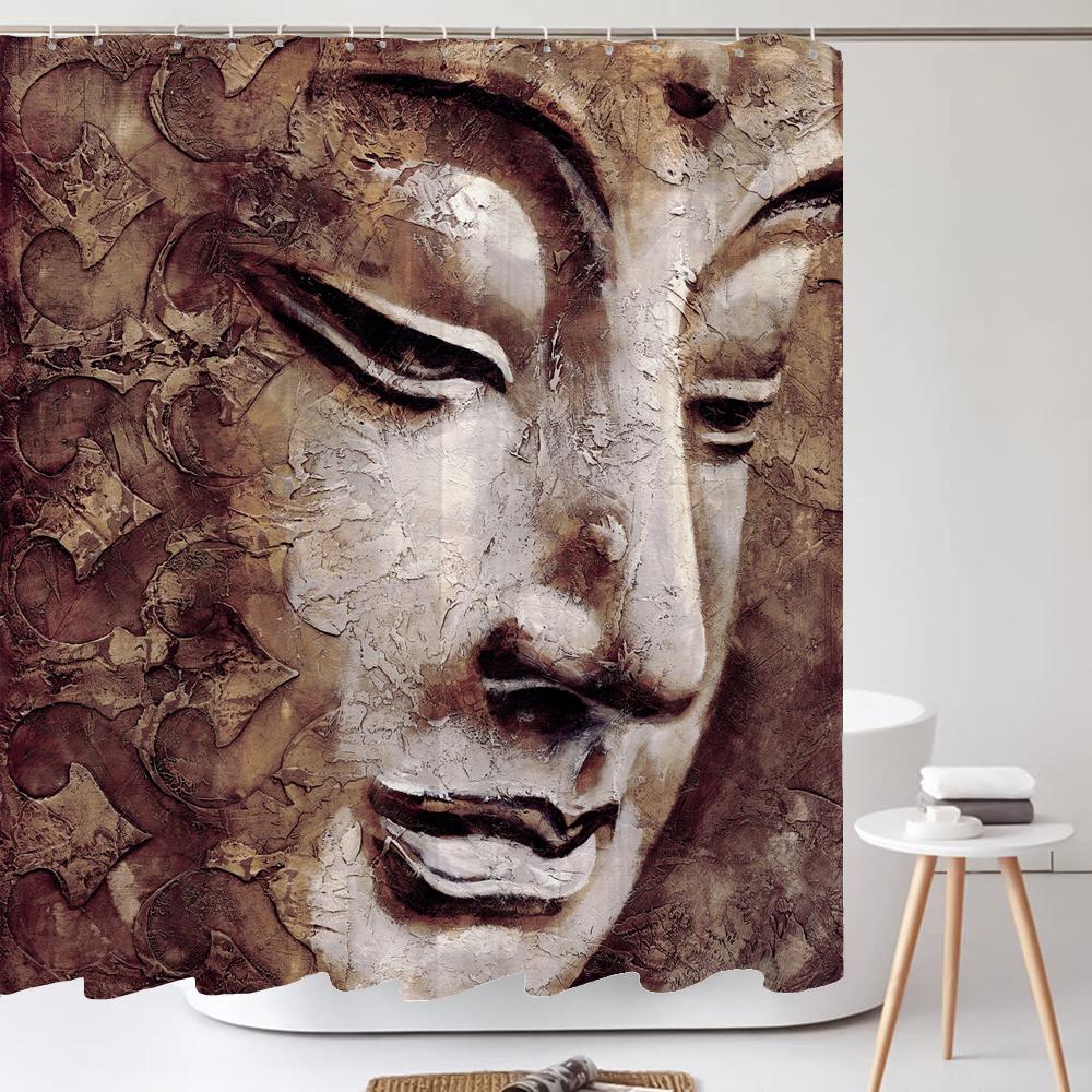 Flowers Butterfly Pattern Shower Curtains Bathroom Curtains Waterproof Polyester Bath Curtain with 12 Hooks Shower Curtain