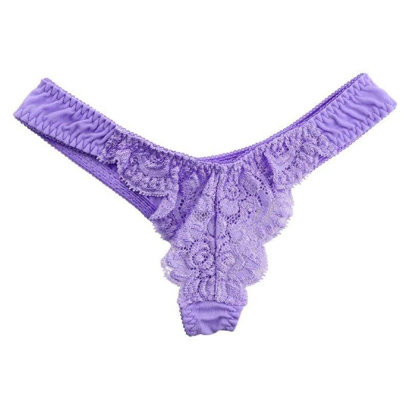 La-Pomme Sexy Micro G-String T-Back Thong Sheer Stretch Lace SSS Fabric Low-Rise Lingerie Made In Japan 319216