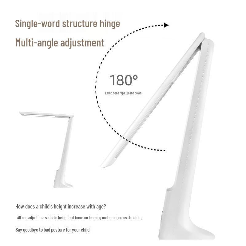 USB Rechargeable Folding LED Desk Lamp - Eye Protection, Long Battery Life, Perfect for Student Dorms or Bedside Use
