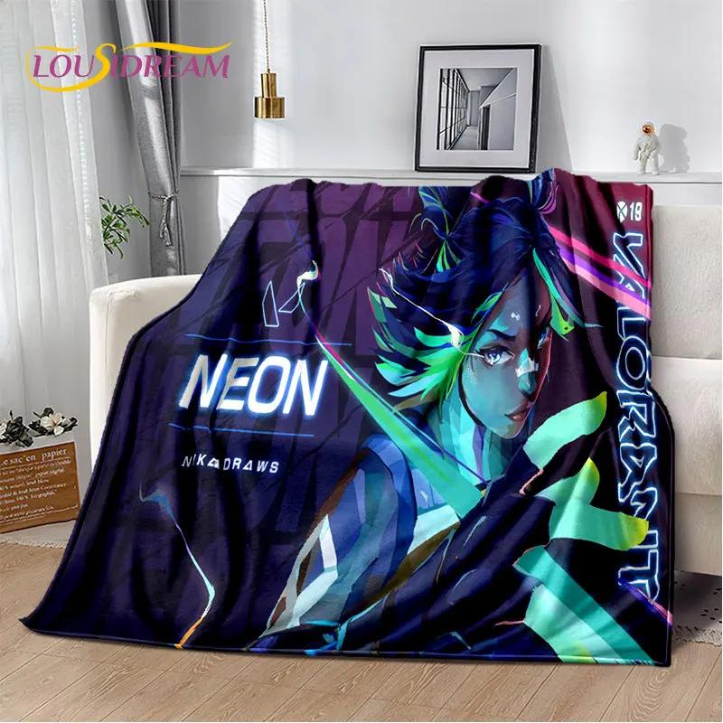 3D HD VALORANT Game Gamer Cartoon Soft Plush Blanket,Flannel Blanket Throw Blanket for Living Room Bedroom Bed Sofa Picnic Cover