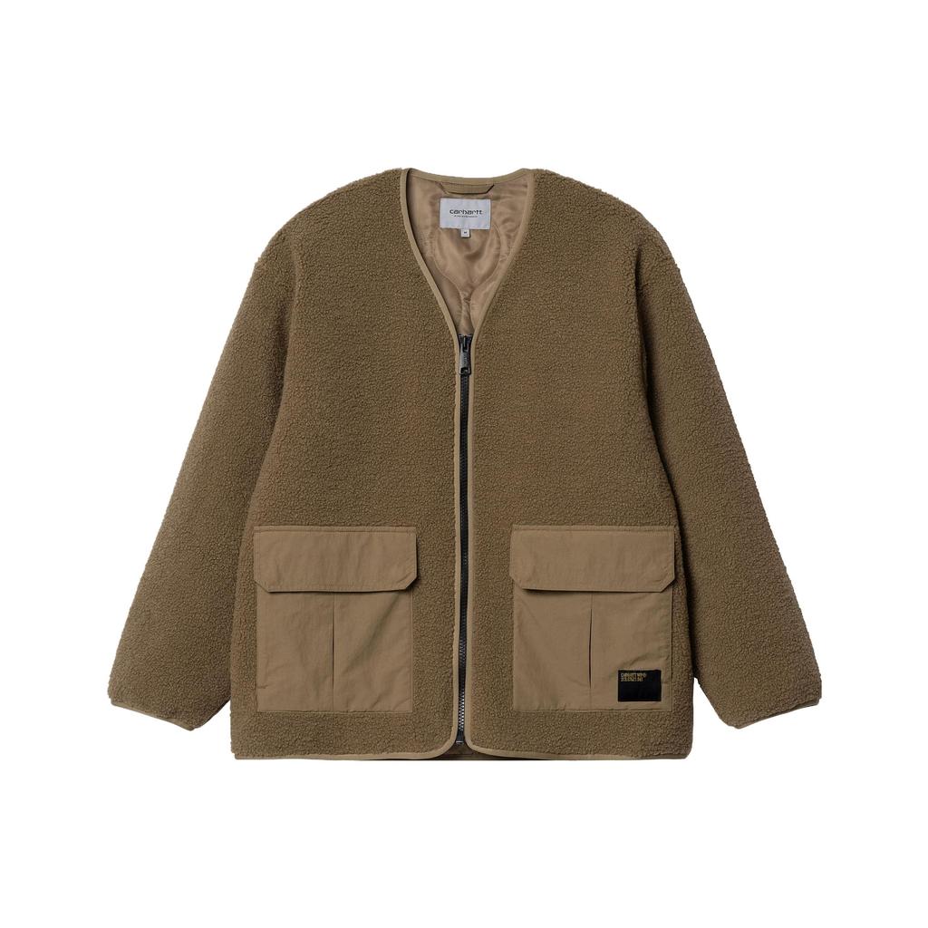 Carhartt WIP Suede Zip V-Neck Panel Pocket Jacket Men jackets I032244-1CM-XX