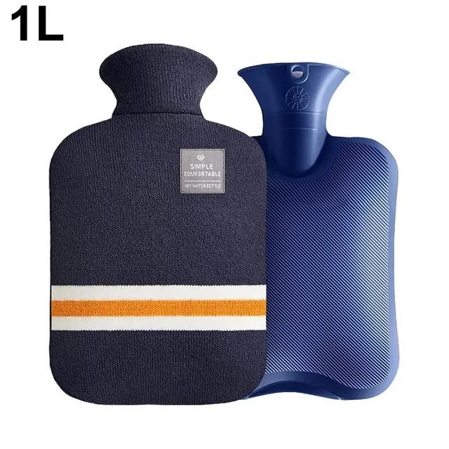 Hot Water Bottle with Knitted Cover Durable 1L/2L Hot Water Bag for Pain Relief Hot Cold Therapy Hand Feet Warmer Women Gifts