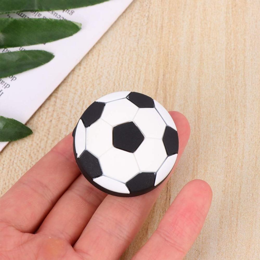 Set van 6 Zachte Rubberen Voetbalvormige Ladeknoppen voor Kinderkamer, Anti-botsing Sportkastgrepen voor Jongens Commode