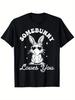 Somebunny Loves You Easter Bunny Graphic Tee Casual Cotton Short Sleeve Crew Neck T-Shirt Unisex