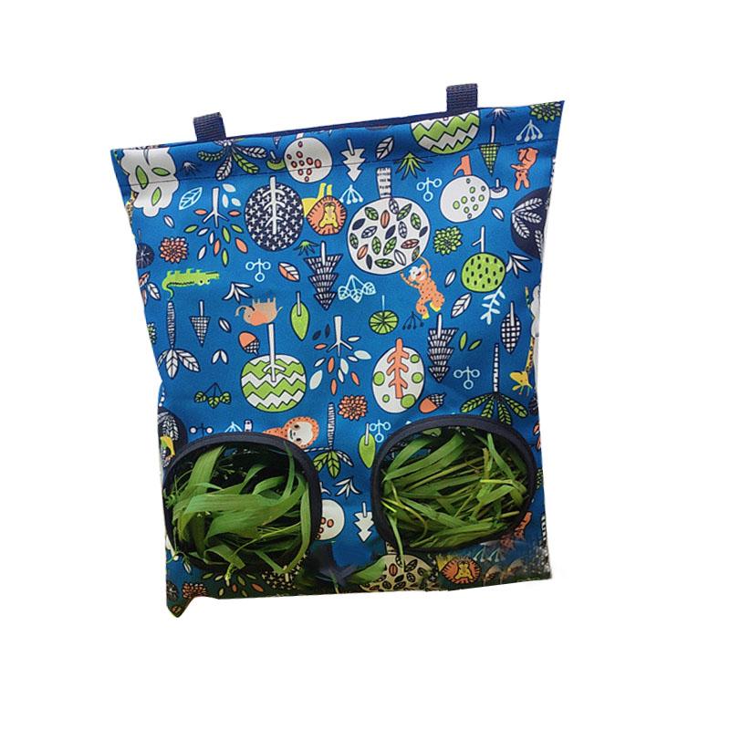 2/3 Holes Hanging Hay Bag for Bunny Guinea Pigs Small Animal Feeder Rabbit Food Dispensers Bag Cage Accessories Pet Feeding Bag