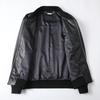 Du Jiabang Herren Jacke mit Stehkragen aus Kunstleder - Herbst/Winter, Schlanke Passform, Reißverschluss, Unifarben, Trendiger Business-Stil.