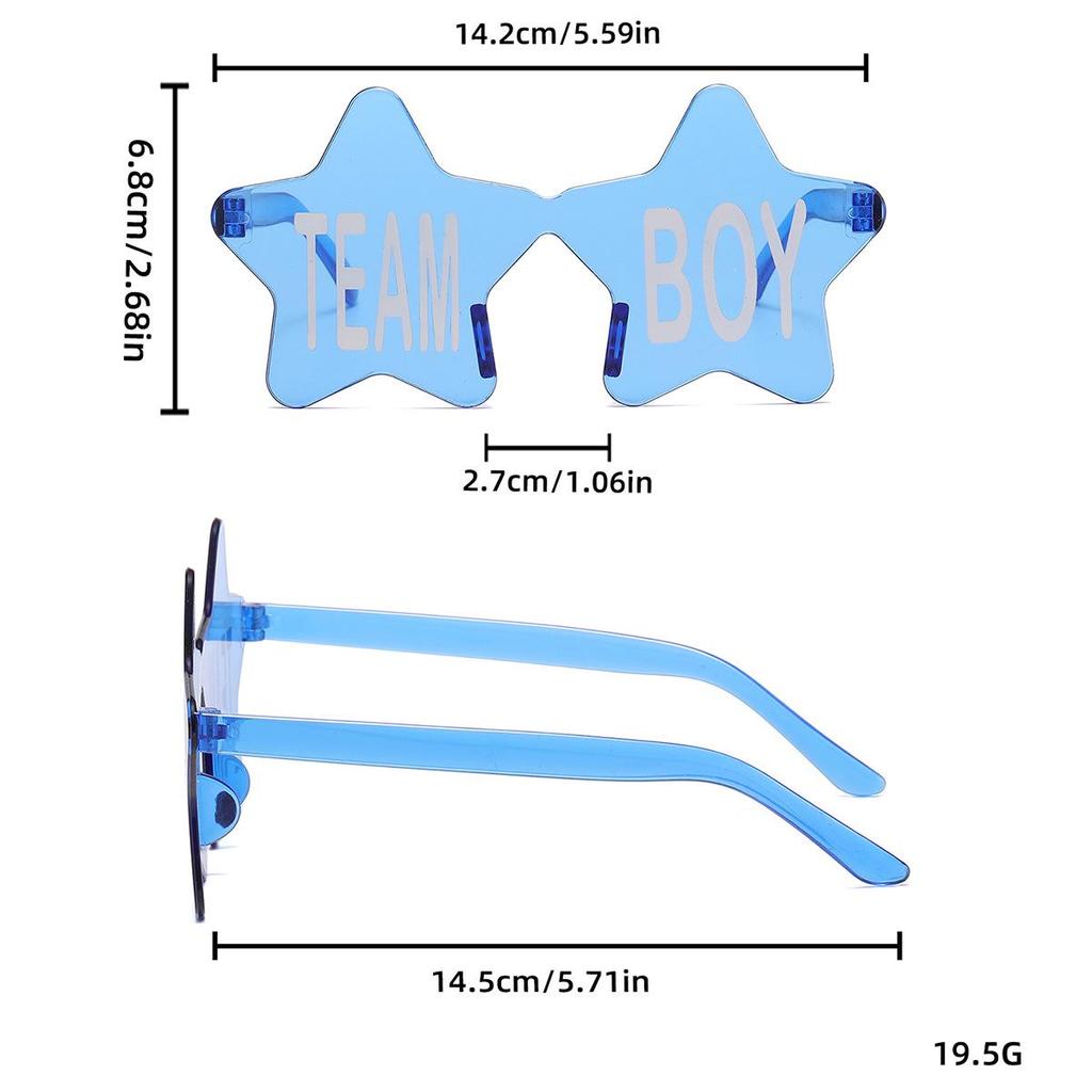 Gender Reveal Star Party Glasses with Custom Text Inquiries