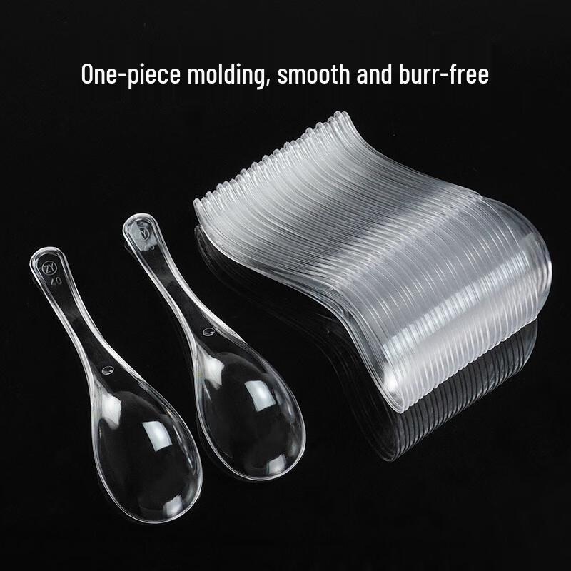 Disposable Transparent Plastic Spoons - 1000 Pack