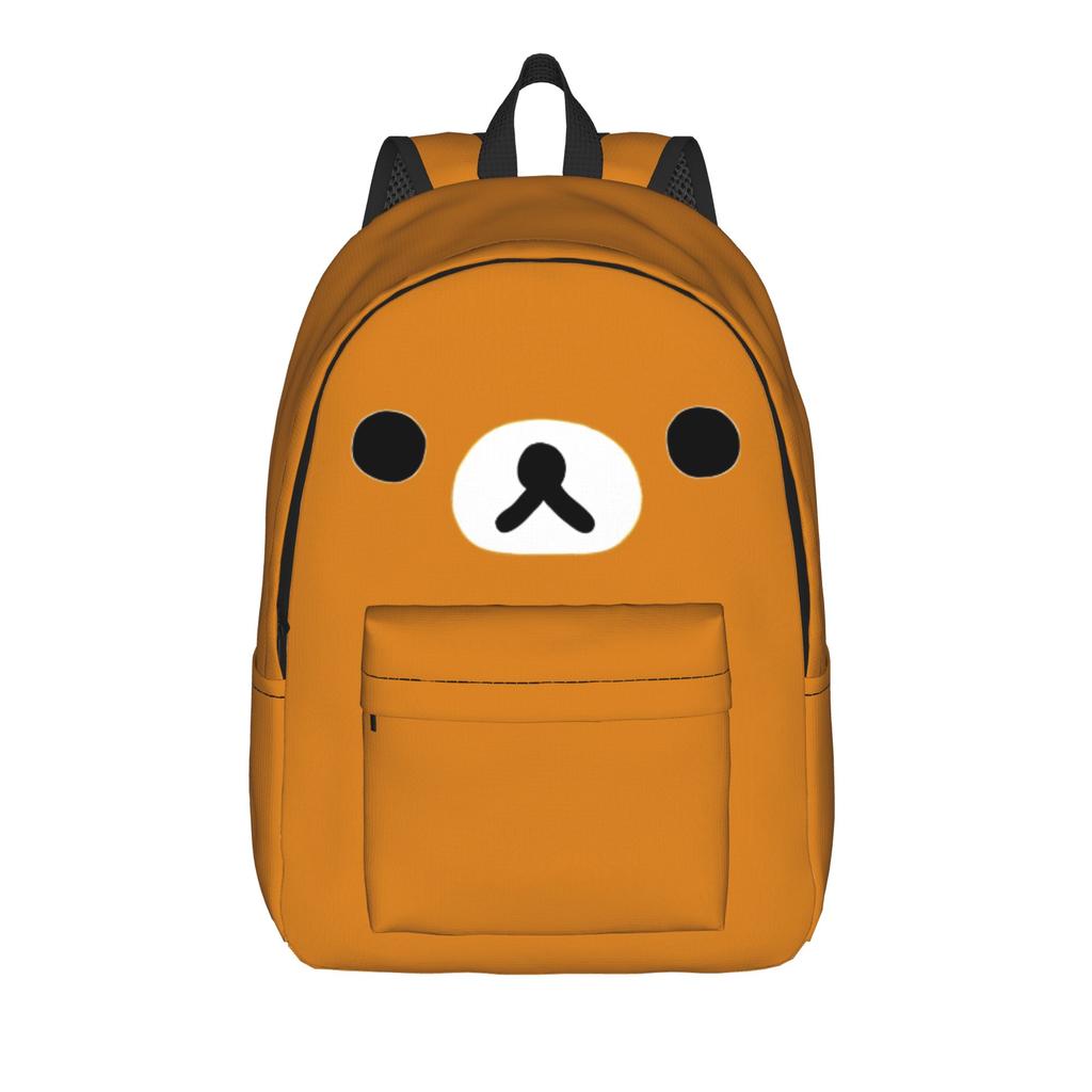 Rilakkumas Cartoon Backpack for Men Women Teenage Student Work Daypack Laptop Canvas Bags Outdoor