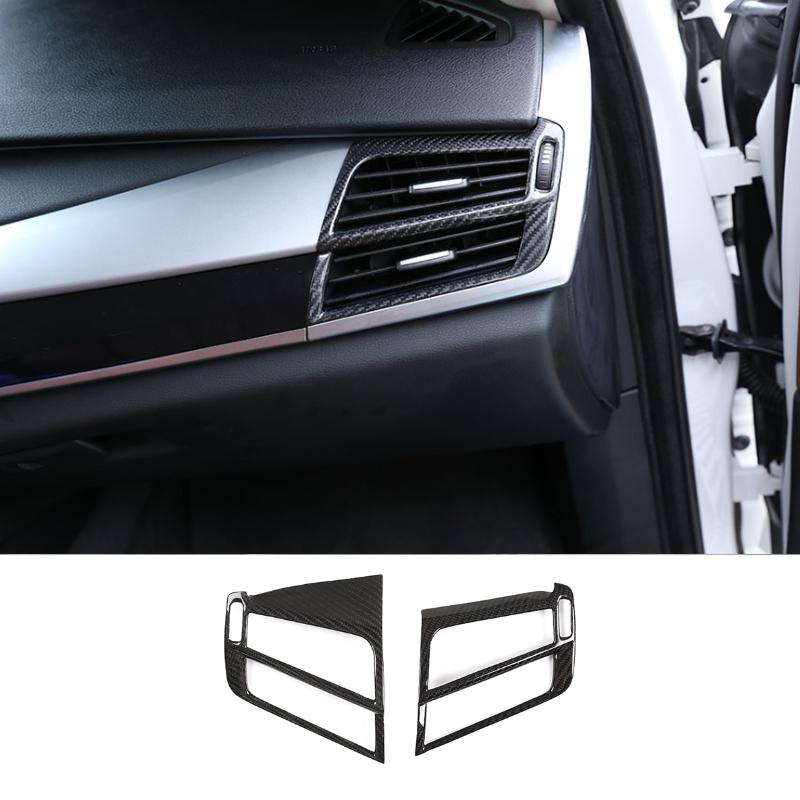 

For BMW X5 F15 2014-2018 Real Carbon Fiber Car Center Console Gear Shift Both Sides Cover Trim Interior Car Accessories 3