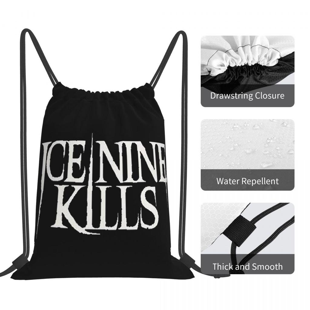 Ice Nine Kills Backpacks Portable Drawstring Bags Sports Bag Book Bags for Travel School