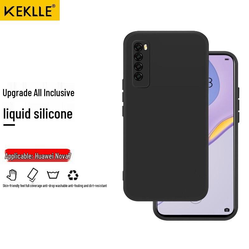 KEKLLE Liquid Silicone Full-Lens Protection Phone Case