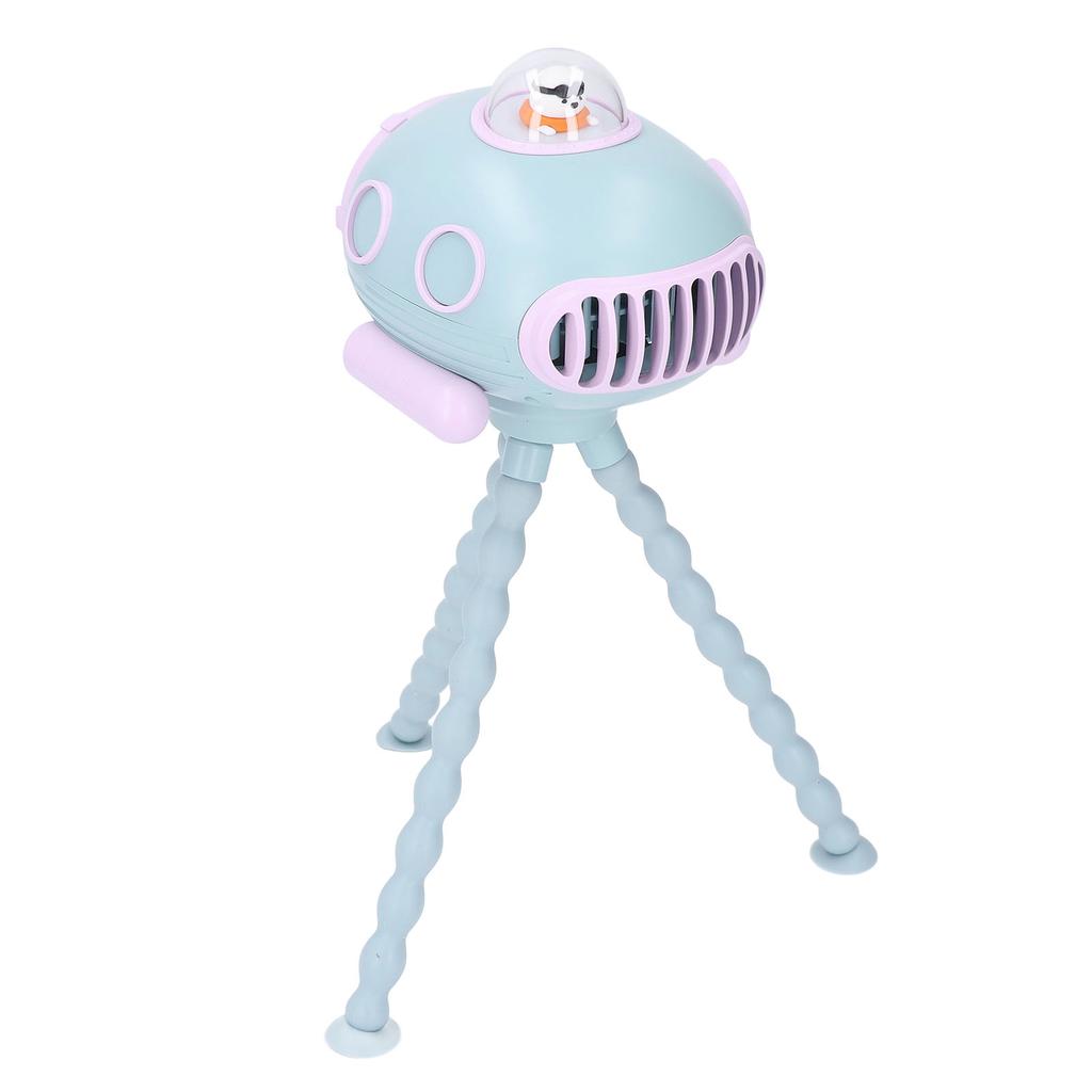 Baby Stroller Cooling Fan Bladeless Portable USB Rechargeable Automatic Oscillating Tripod Fan
