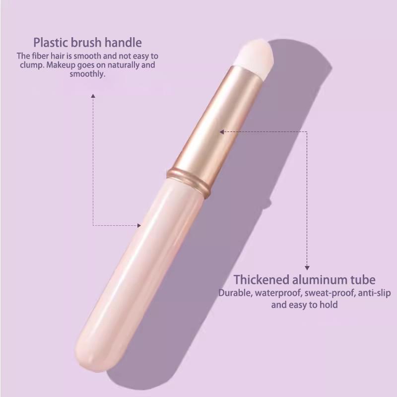 Portable Round Head Mini Lip Brush Carry Lid Lipstick Brush Concealer Brush Girl Lip Gloss Smudge Makeup Brush