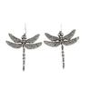 Bohemian Silver-Plated Dragonfly Earrings - Engraved Retro Fashion for Women