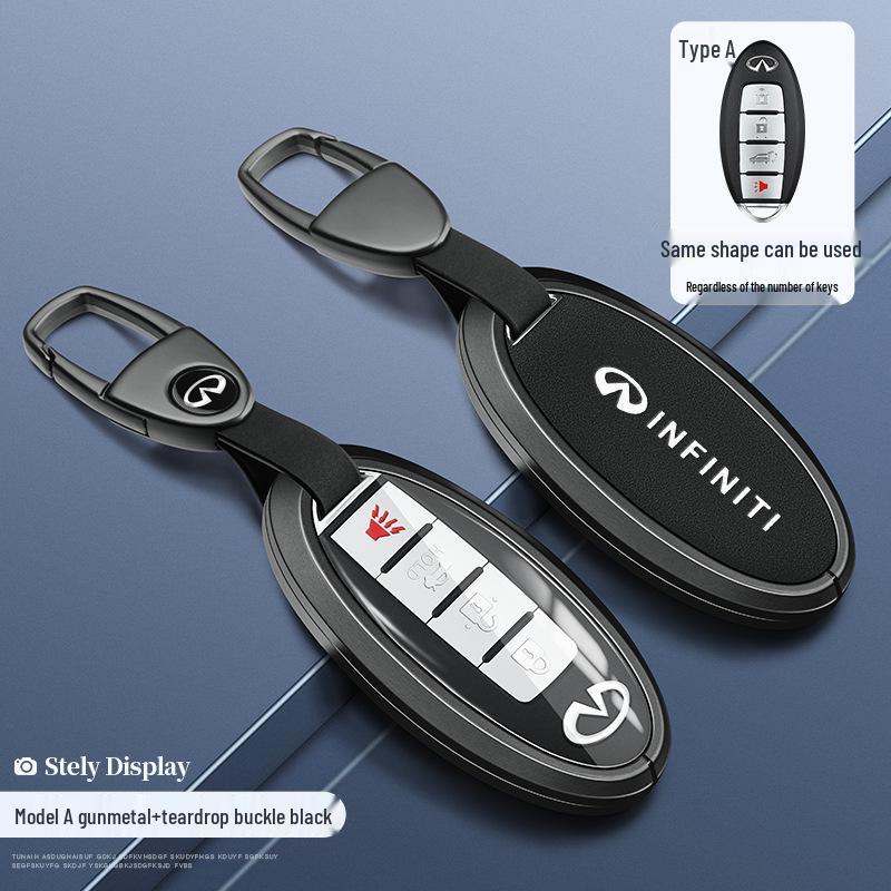 Husa Premium pentru Cheie Infiniti pentru QX50, QX60, QX70, QX80 - Design Unisex cu Cataramă pentru Decorarea Mașinii
