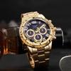 Big Dial Men Quartz Watches Gold Wristwatch Creative Men's Business Watches  Business