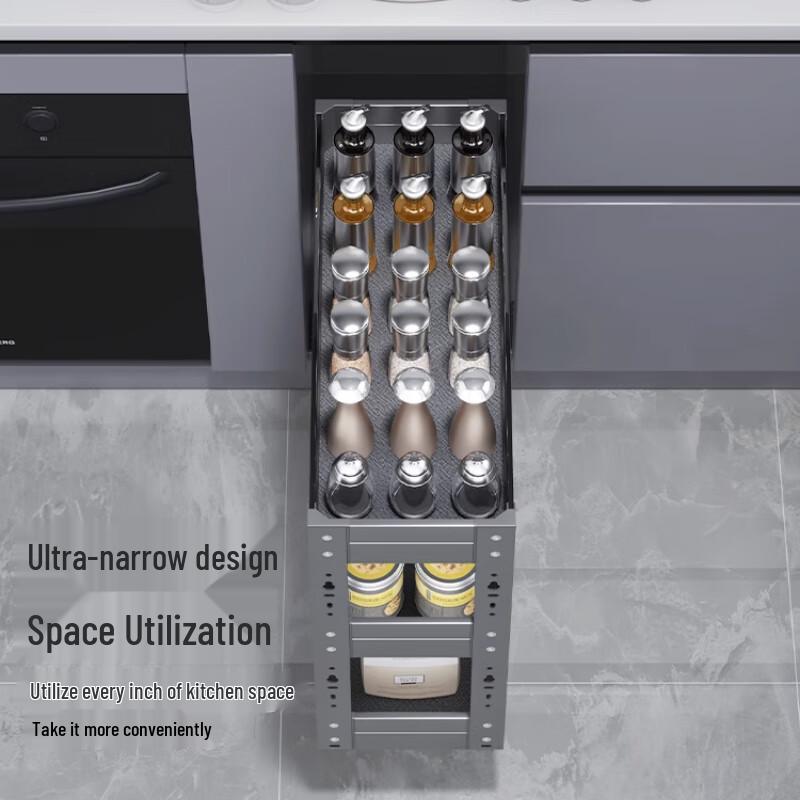 Yingbai Deepened Kitchen Cabinet Pull-Out Spice Rack