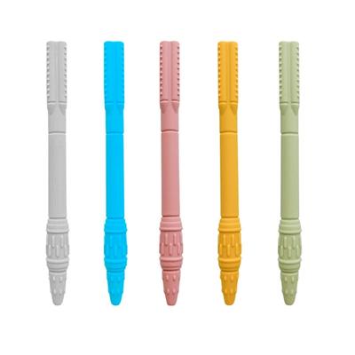 Upgrade Hohl-Beißring-Tube Silikon-Beißspielzeug für Babys 3-12 Monate BPA-frei/ Gefrierbar/ Spülmaschinen-Kühlschrank