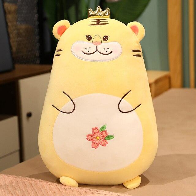 Lovely Crown Tiger Plush Toys Stuffed Soft Cute Animal Kawaii Pillows Sleeping Cushion For Kids Baby Birthday Gift