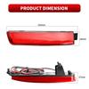 2pcs LED Car Exterior Rear Bumper Reflector Light For Nissan Sentra Juke Murano Quest 265655C000 265605C000 Brake Stop Light
