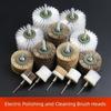 1pc 3/6mm Pole With 3pcs Brush Head For Superior Cleaning Buffing Tools Parts 60mm Polishing Cleaning Brush Head Accessories