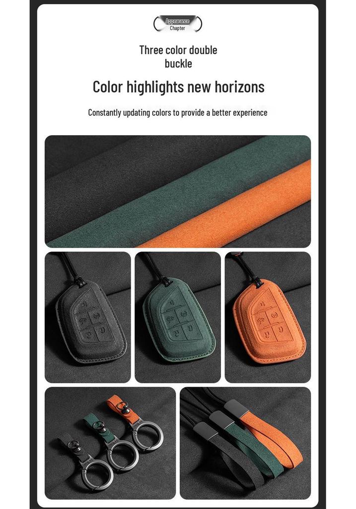 Cadillac Key Case: Compatible with CT5, CT4, Lyriq, XT4, XT5, and XT6 Key Fob Pouches.
