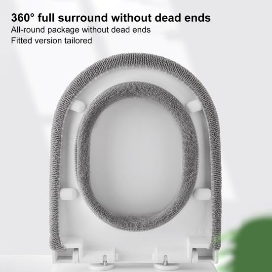 Closestool Pad Super Soft Wear Resistant Fabric Fade-resistant Toilet Seat Protective Mat for Home
