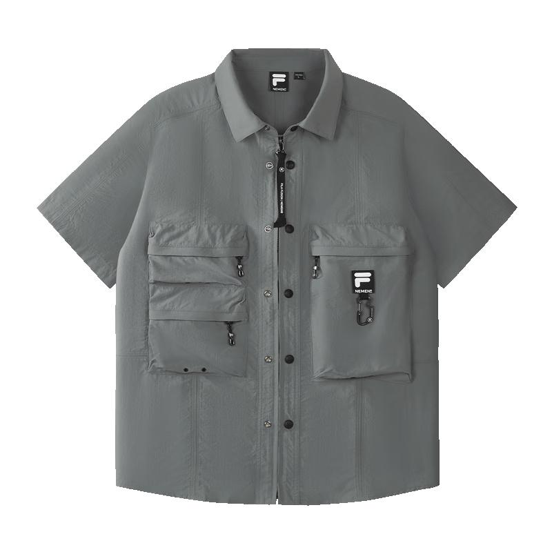 FILA FUSION NEMEN Men s Loose Short Sleeve Woven Shirt L