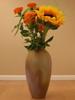 VerdeFlow wood-fired small vase, approximately 9.5cm diameter x 18.5cm high, perfect for Japanese wabi-sabi style interior decor, hydroponics, fresh