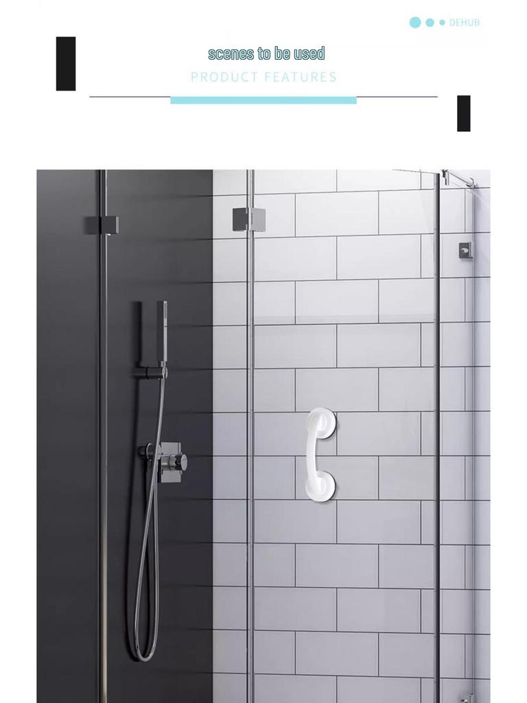 Self-Adhesive Suction Cup Glass Door Handle for Sliding Doors, Cabinets, Drawers, Wardrobes, and Refrigerators