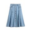 Women's Lightweight Denim A-line Maxi Skirt