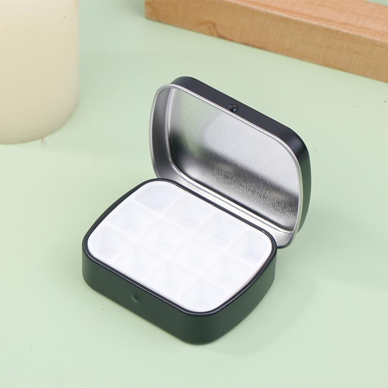 

Портативная пустая жестяная коробка для акварели 12 ячеек мини-палитра для акварельных красок дорожный лоток для рисования художественные принадлежности