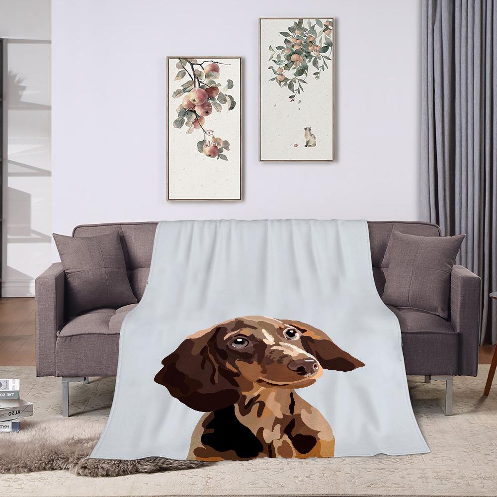 Dachshund Sausage Dogs Fluffy Blanket Throw Blanket for Sofa Blankets Double Bed Blankets and Throws Cobija Plaid Halloween &